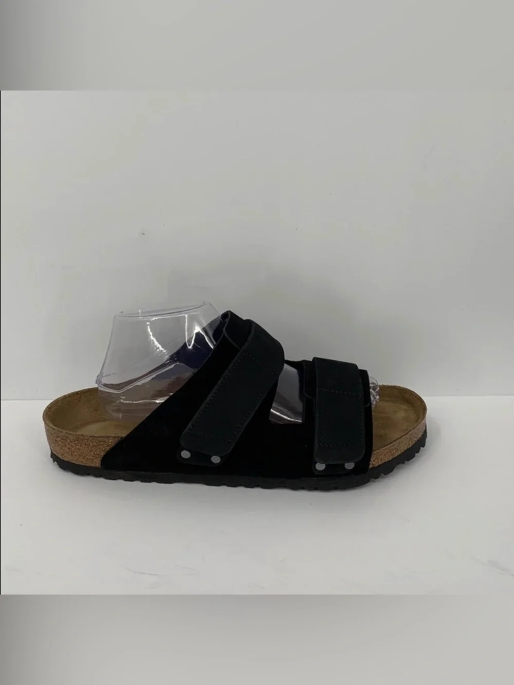 Birkenstock Uji double strap slide sandal comfort black suede shoe men 43 10